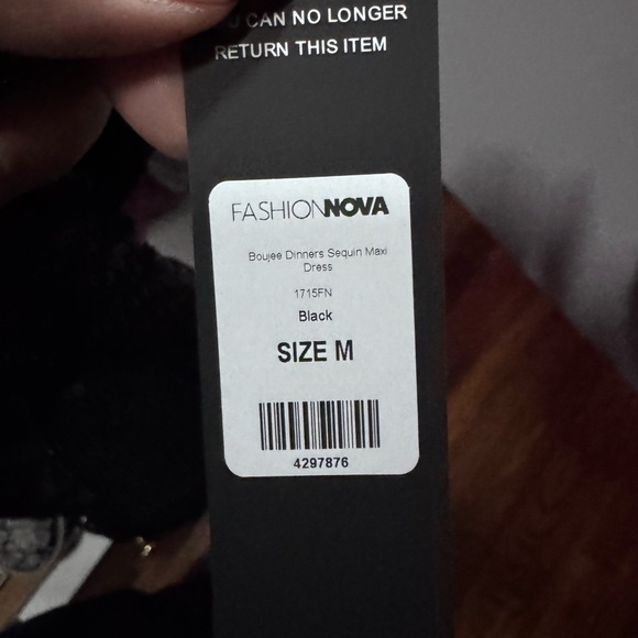 Fashion Nova Black Sequin Long Sleeve Dress - Picture 3 of 3